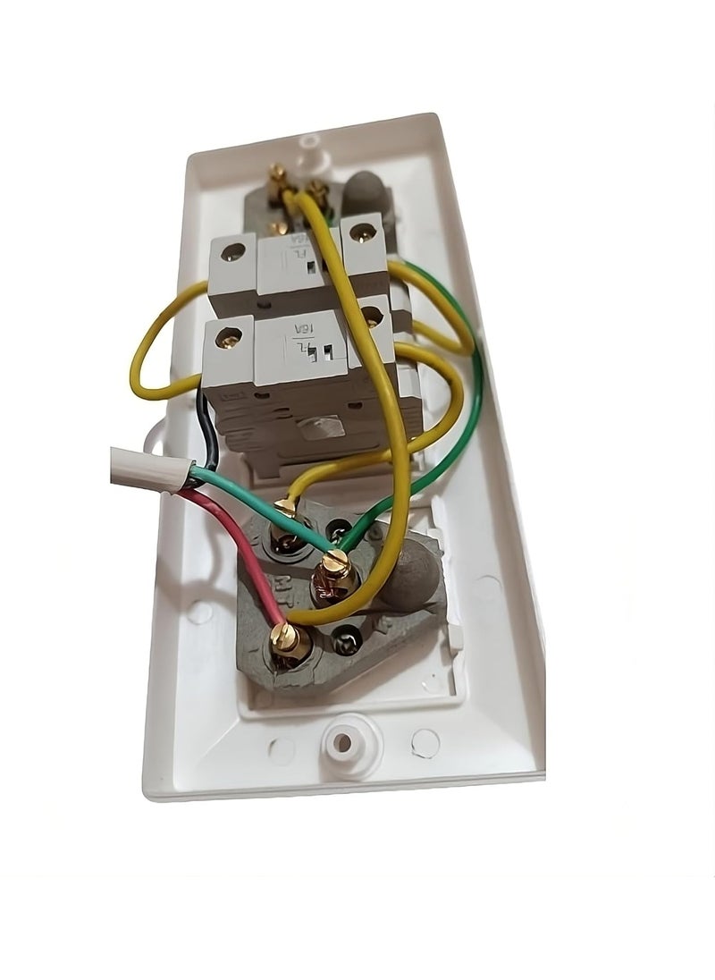 invont Invont Electric Extension Board 16A 20A 3 Pin Plug 2 Socket with 2 MCB Switch 2000W 15m 3 Core 25 Meter Long Cable Cord for Heavy Duty Home Kitchen Outdoor Indoor Appliances Pack of 1 White  - Image 4