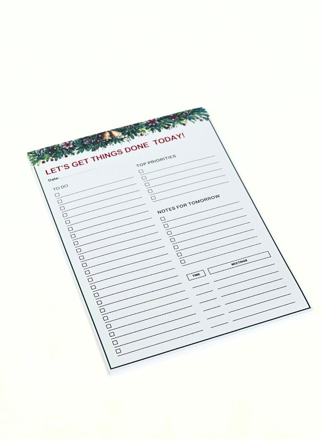 Generic Personalized Christmas Notepads - Pack of 5- 50 Sheets with To-Do List - Customizable with Names and Festive Designs - Image 2