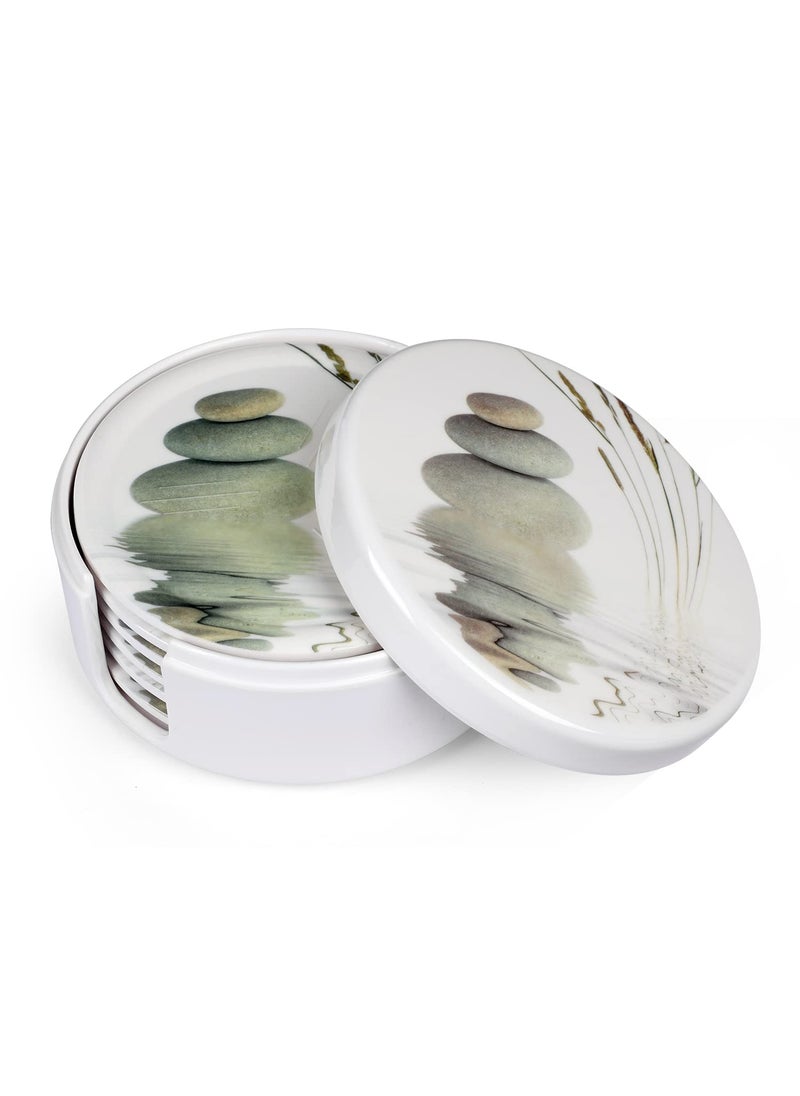 Superware Superware | Food Grade Melamine | Coaster Set – Zen (6 nos.) | Serveware, Tableware, Stain Free, Glazed Finish  - Image 1