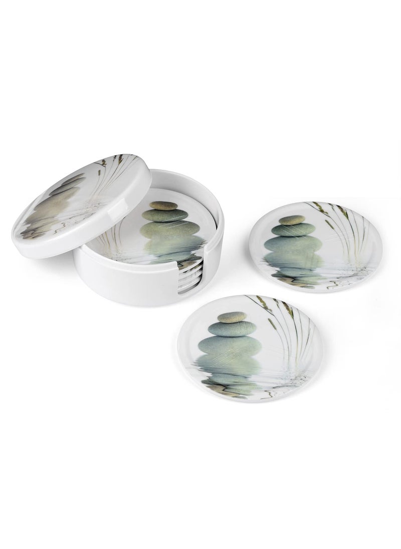 Superware Superware | Food Grade Melamine | Coaster Set – Zen (6 nos.) | Serveware, Tableware, Stain Free, Glazed Finish  - Image 4