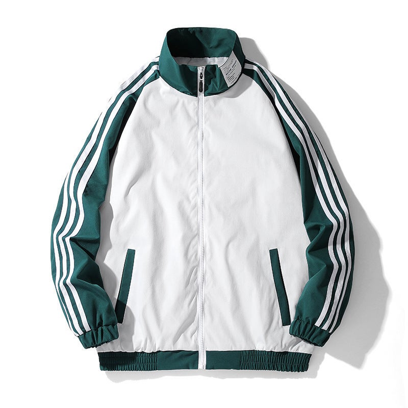 Autumn New Casual Jacket Men'S Classic Three-Stripe Baseball Collar Sports Cardigan Long-Sleeved Top For Men - Image 3