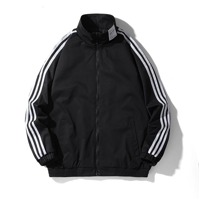 Autumn New Casual Jacket Men'S Classic Three-Stripe Baseball Collar Sports Cardigan Long-Sleeved Top For Men - Image 4