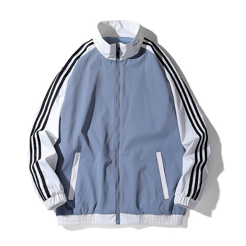 Autumn New Casual Jacket Men'S Classic Three-Stripe Baseball Collar Sports Cardigan Long-Sleeved Top For Men - Image 2