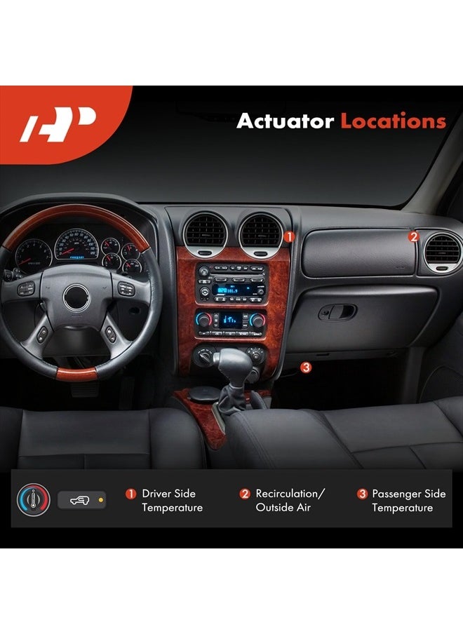A-Premium - HVAC Blend Door Actuator Compatible with Buick, Chevy, Cadillac, GMC, Hummer, Isuzu, Olds & Pontiac Vehicles - 1994-2014 - Silverado, Sierra, and More - Replaces 89018365, 52402588 - Image 1
