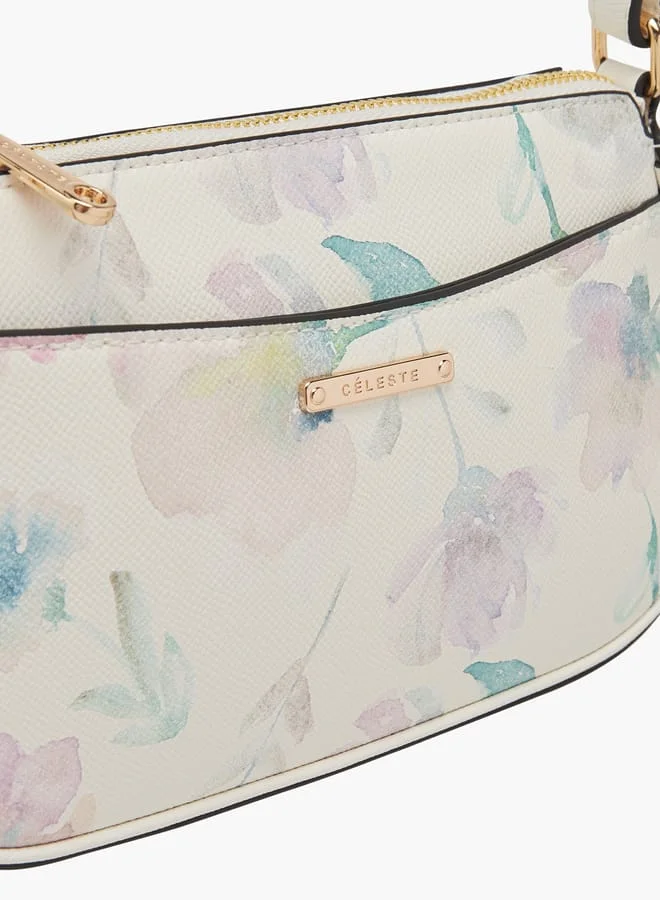 Celeste Women Floral Print Crossbody Bag with Adjustable Strap