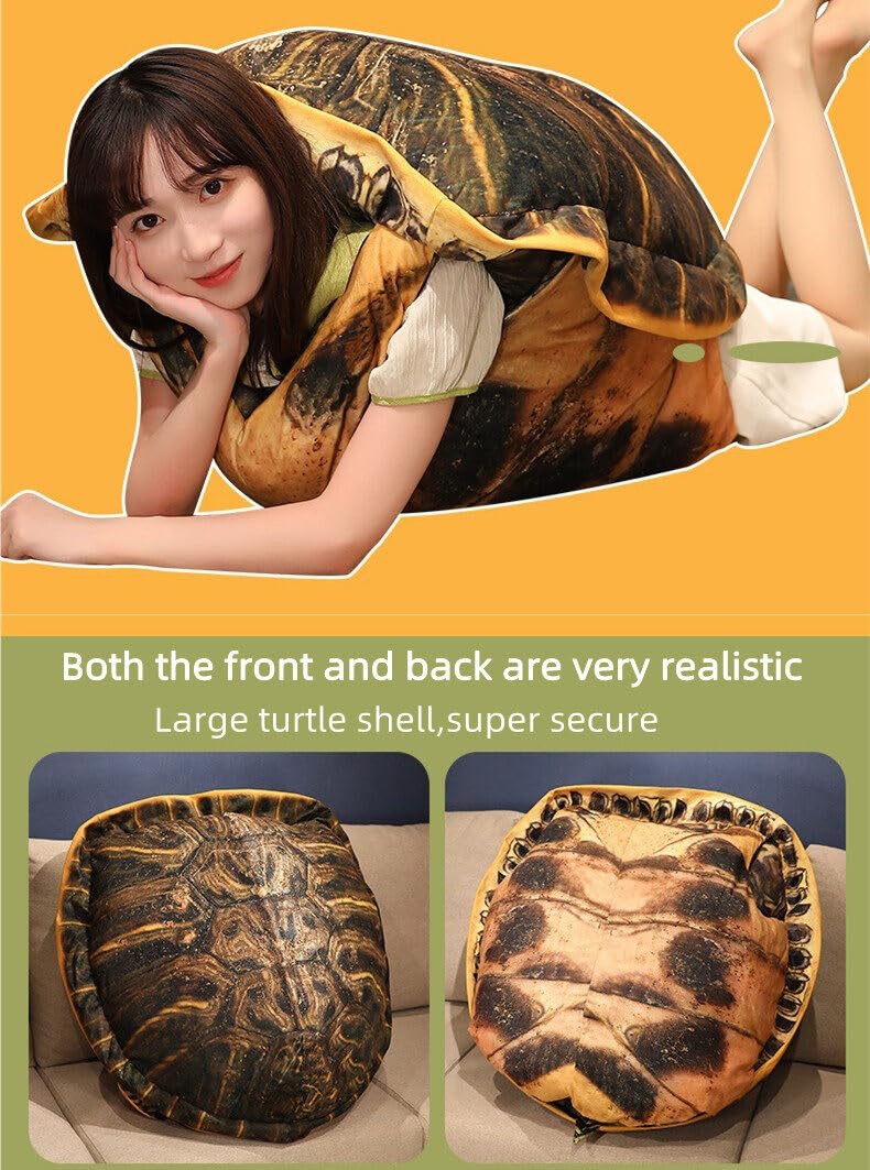 CARTBAE 39.3IN Funny Wearable Turtle Shell Pillows Creativity Turtle Pillow Sea Tortoise Animal Costume Creative Gift for Party Decor - Image 5