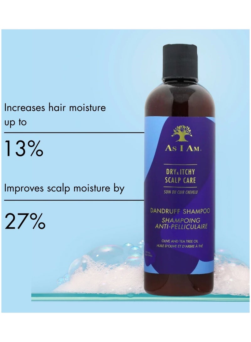 آز أي آم شامبو للعناية بفروة الرأس الجافة والحكة مع زيت الزيتون وشجرة الشاي - 12 أونصة - Image 3