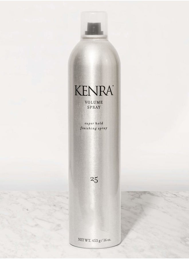 Kenra Volume Spray 25 50% | Super Hold Finishing & Styling Hairspray | Flake-free & Fast-drying | Wind & Humidity Resistance | All Hair Types | 16 oz
