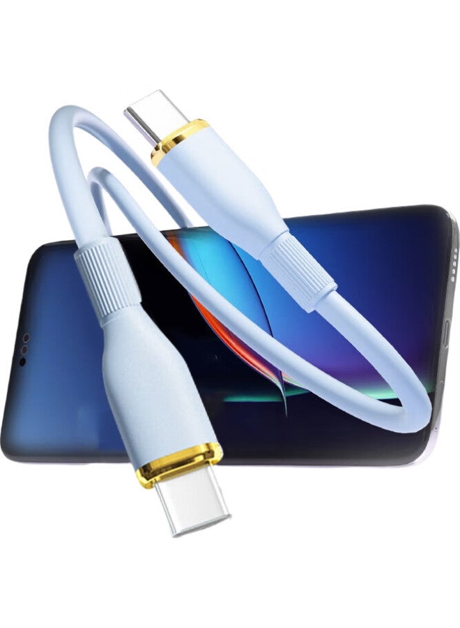 Zitai Iphone 16/15 Data Cable, Double-Ended Type-C Pd60W Fast Charging Cable, C To C Charging Cable For Ipad/Macbook, Laptop, Huawei Phone, 1 Meter, Jinbei, Blue - Image 2