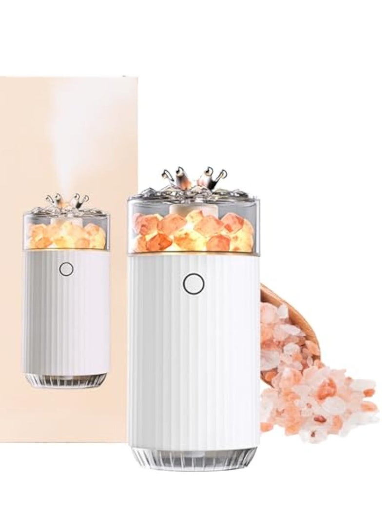 SOLARAE Salt Lamp Diffuser, Waterless Diffuser, Scent Air Machine, 4 in 1 Essential Oil Diffuser & Lonic Salt Therapy & Humidifier & LED Night Light, Auto-Off, Cordless Diffuser for Home Office Yoga Car - Image 1