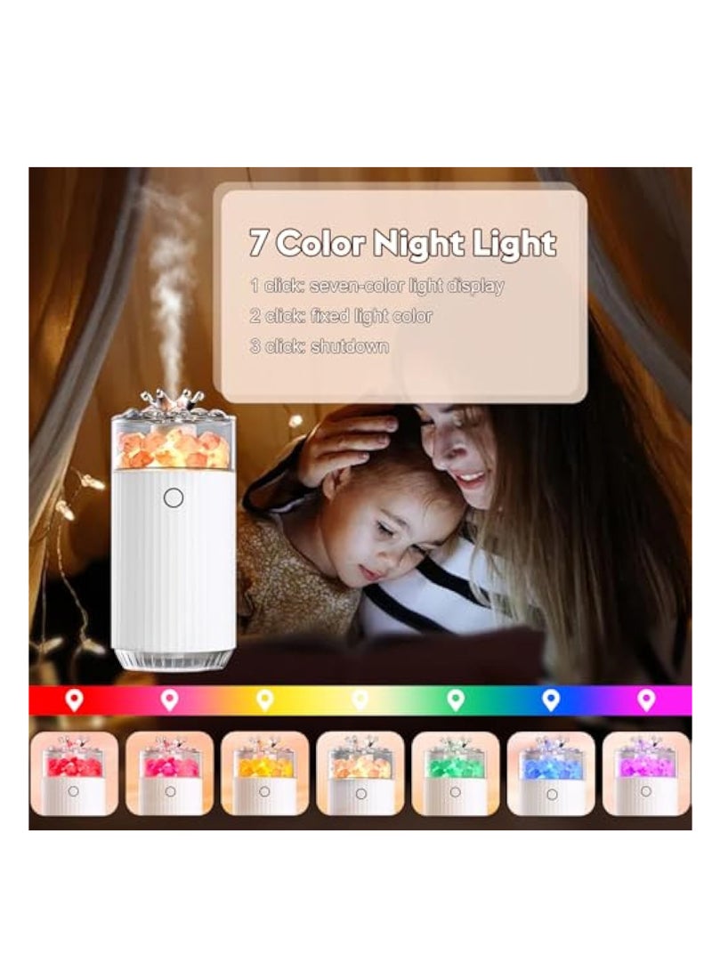 SOLARAE Salt Lamp Diffuser, Waterless Diffuser, Scent Air Machine, 4 in 1 Essential Oil Diffuser & Lonic Salt Therapy & Humidifier & LED Night Light, Auto-Off, Cordless Diffuser for Home Office Yoga Car - Image 3