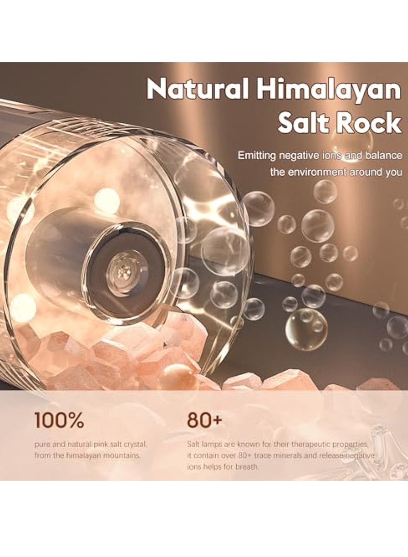SOLARAE Salt Lamp Diffuser, Waterless Diffuser, Scent Air Machine, 4 in 1 Essential Oil Diffuser & Lonic Salt Therapy & Humidifier & LED Night Light, Auto-Off, Cordless Diffuser for Home Office Yoga Car - Image 2
