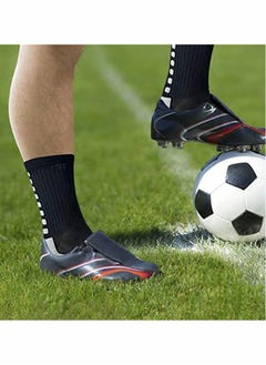 Generic 4 Pcs Unisex Non Slip Sport Soccer Socks, Breathable Comfortable Athletic Football Basketball Hockey Sports Grip Socks with Rubber Dots for Men and Women (Black)  - Image 5