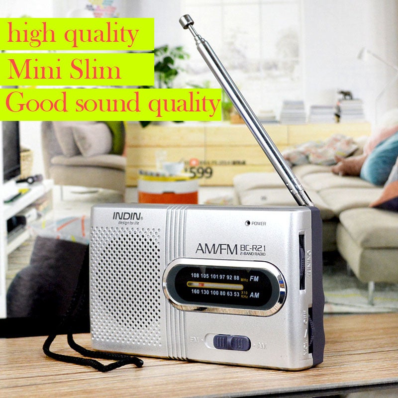 Portable Vintage AM/FM Radio Mini Speaker for Elderly