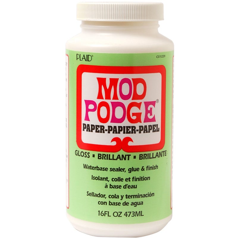 Mod Podge Gloss Paper Finish-16oz, 16 ounce, 16 Fl Oz - Image 1
