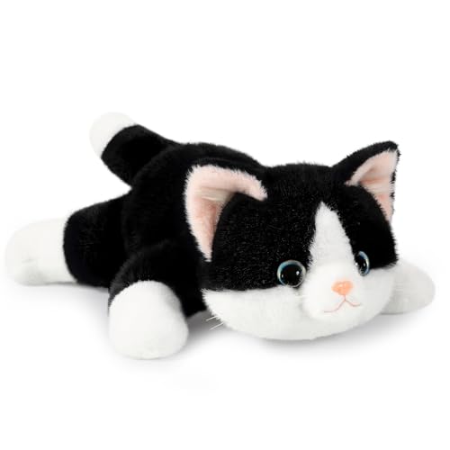 Ditucu Weighted Black Cat Stuffed Animal 06 lbs Cute Realistic Kitten Plush Toys 118 inch Soft Plushies Gifts for Kids - Image 1