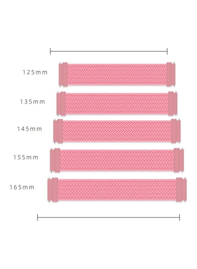 BGM Adjustable Nylon Braided Elasticity Replacement Strap Watchband For Samsung Galaxy Watch 3 41mm Pink - Image 2