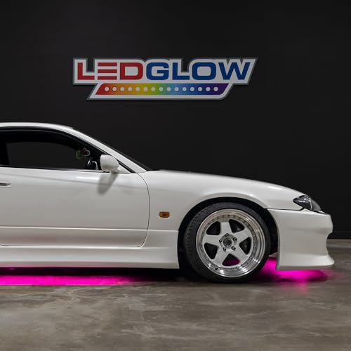 LEDGlow 4pc Pink Flexible Car Slimline LED Underbody Underglow Accent Neon Lighting Kit - 4 Unique Patterns - Water Resistant, Low Profile Tubes - Includes Control Box & Remote - Image 4