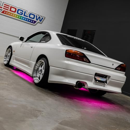 LEDGlow 4pc Pink Flexible Car Slimline LED Underbody Underglow Accent Neon Lighting Kit - 4 Unique Patterns - Water Resistant, Low Profile Tubes - Includes Control Box & Remote - Image 5