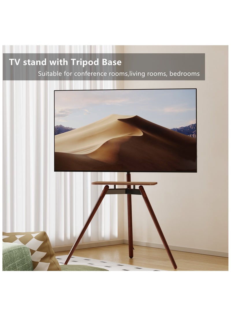 HXDream TV Stand,Tripod Base,adjustable height and pitch angle,Fits 32-75 inch TV or Monitor,with storage panel,Suitable for conference rooms,living rooms, bedrooms  - Image 2