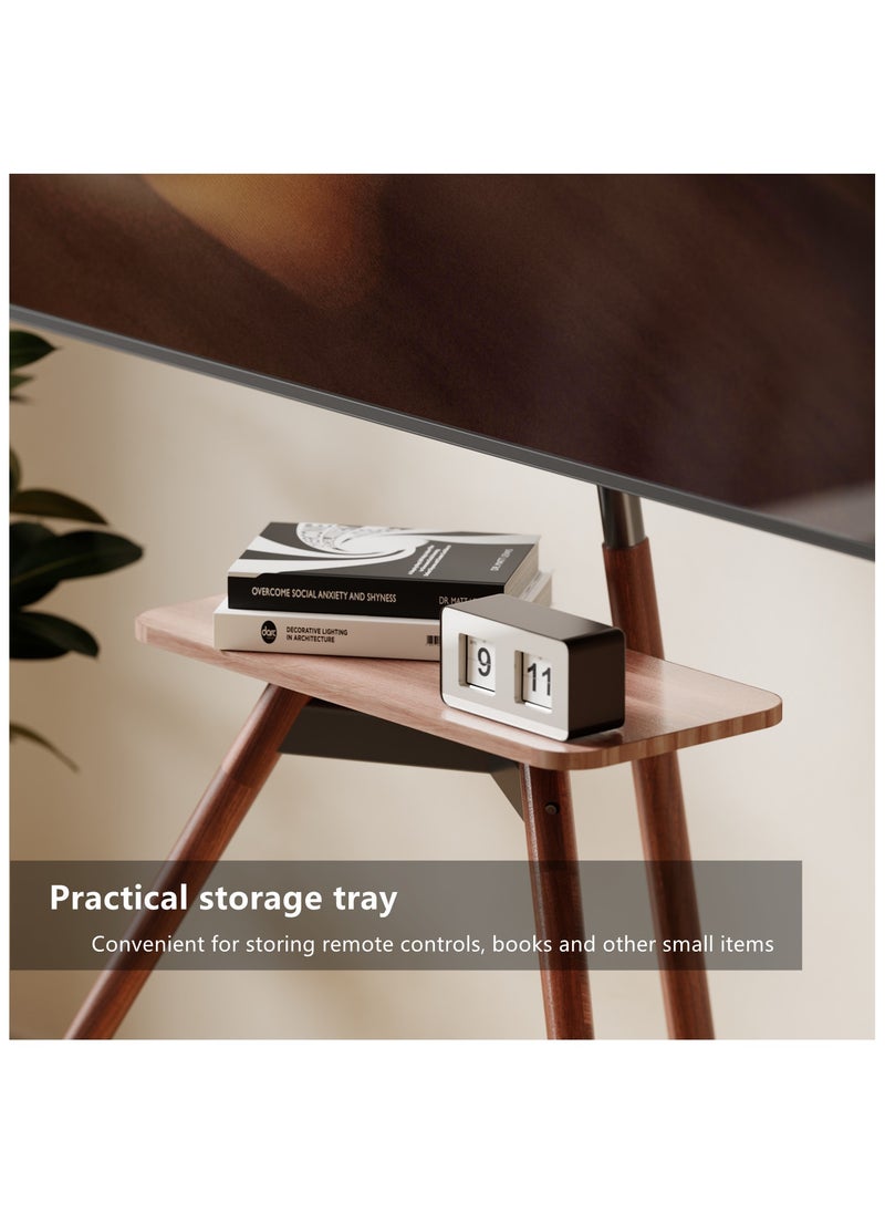 HXDream TV Stand,Tripod Base,adjustable height and pitch angle,Fits 32-75 inch TV or Monitor,with storage panel,Suitable for conference rooms,living rooms, bedrooms  - Image 3