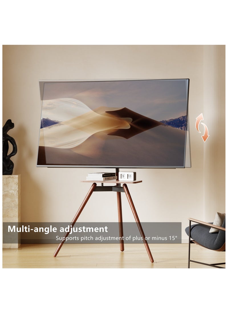 HXDream TV Stand,Tripod Base,adjustable height and pitch angle,Fits 32-75 inch TV or Monitor,with storage panel,Suitable for conference rooms,living rooms, bedrooms  - Image 4
