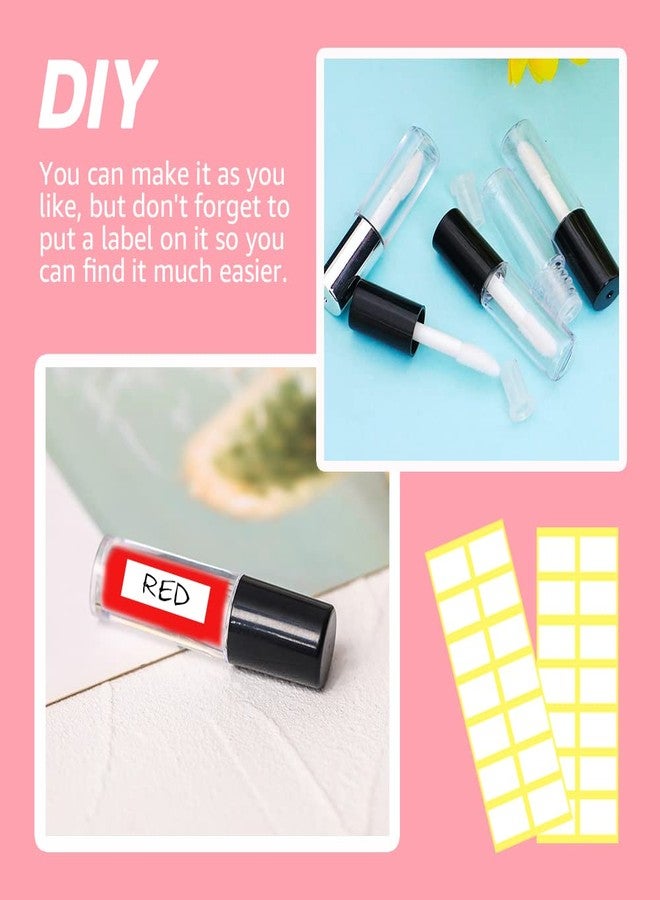 AMORIX 50PCS Mini Lip Gloss Tubes with Wand 1.2ml Empty Containers Clear Refillable Travel Lip Balm Bottles for Samples with 5ml Syringes DIY Lip Gloss Base + Tag Labels Stickers (Black) - Image 5