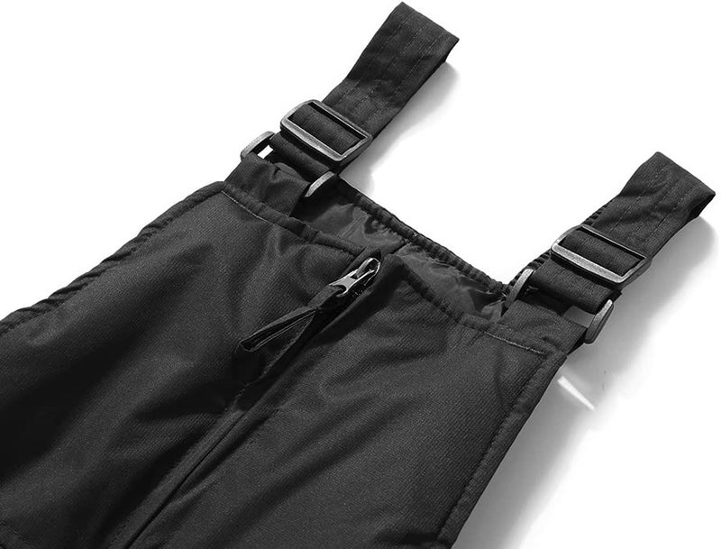BenBoy Kids Snow Ski Bib Pants Winter Waterproof Windproof Ripstop Warm Insulated Snowboard Overalls Boys,HXK7117-Black-XL - Image 1