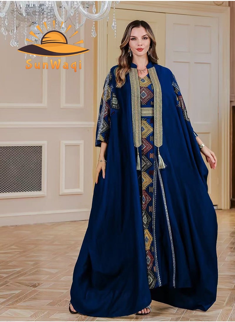 Abaya Light Luxury Evening Dress 2-piece set. Dark Blue. - pzsku/Z35B885799F97AD5C5D3BZ/45/_/1731414429/ed340cfe-4366-40c1-ac82-a2b9e271739f