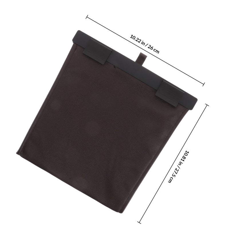 Car Interior Accessory Car Trash Can Multipurpose Hanging Garbage Bag Waste Container Magnetic Storage Bag For Car Back Seat - Image 2