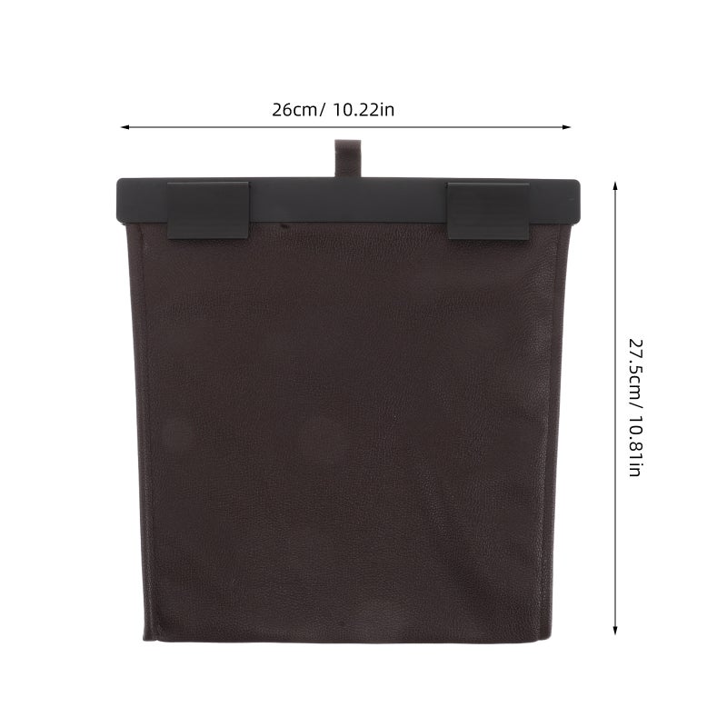 Car Interior Accessory Car Trash Can Multipurpose Hanging Garbage Bag Waste Container Magnetic Storage Bag For Car Back Seat - Image 3