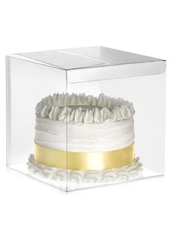 Juvale 30Pack Clear Gift Boxes 6X6X6 In Square Plastic Transparent Boxes For Cakes Wedding Baby Shower Birthday Party  - Image 1