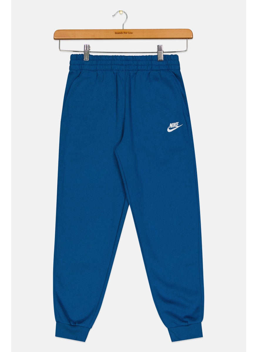 Nike Kids Boy Embroidered Logo Outdoor Sweatpants, Blue  - Image 1