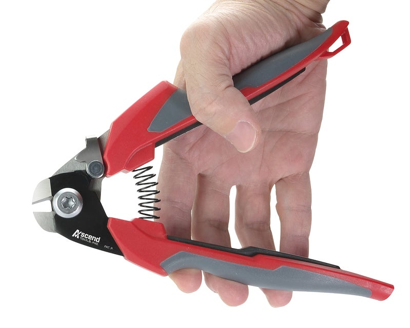 Ascend Tools 7 inch Wire Rope & Electrical Cable Cutter for Railing, Aircraft Seismic Structural Bicycle Cable | Induction Hardened Blades, No Frayed Cuts - Image 2