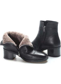Fast Step Genuine Leather Fur Black Women's Classic Boots 757kza2655  - Image 4
