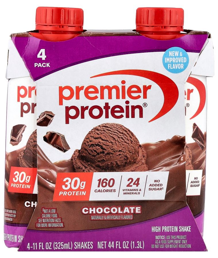 Premier Protein High Protein Shake Chocolate 4 Shakes 11 fl oz (325 ml) Each