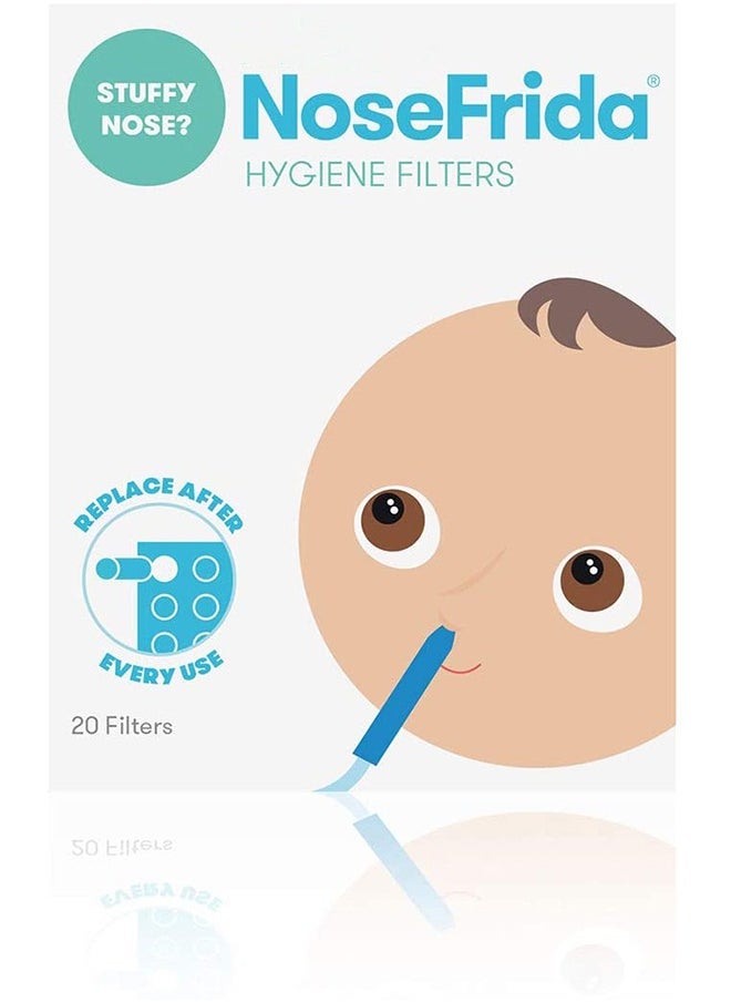 Generic - 20 Piece nfant Babies Replacement Filters 100% Safe Clean Snot Sucker Baby Nose Cleaner For Toddlers 0 To 2 Years Blue - Image 1