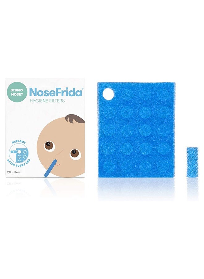 Generic - 20 Piece nfant Babies Replacement Filters 100% Safe Clean Snot Sucker Baby Nose Cleaner For Toddlers 0 To 2 Years Blue - Image 1