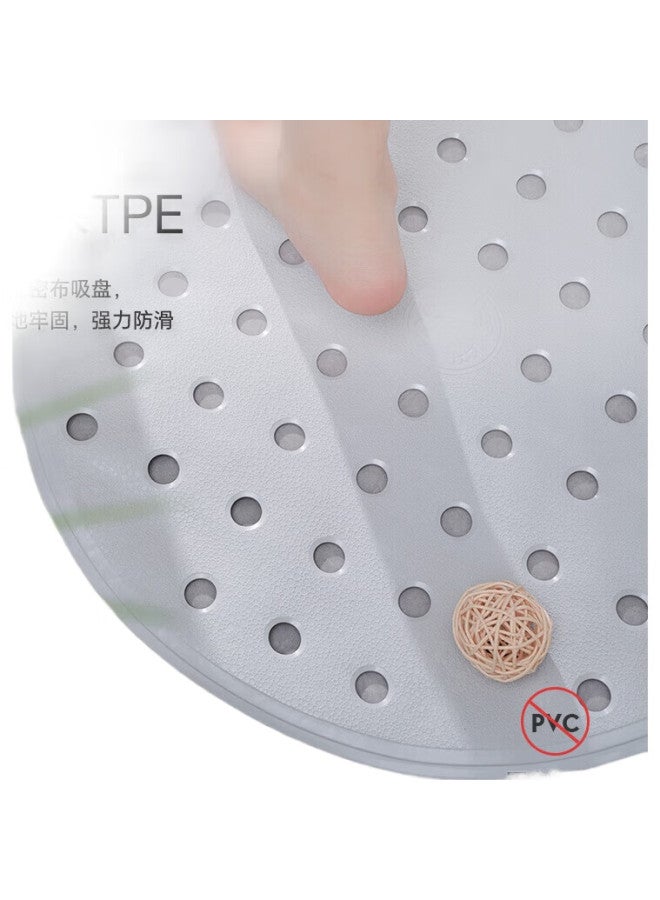 Ridder German Imported Tpe Bathroom Non-Slip Mat, Round Dotted Hollow Non-Slip Mat, Light Gray, 52Mm Diameter - Image 1