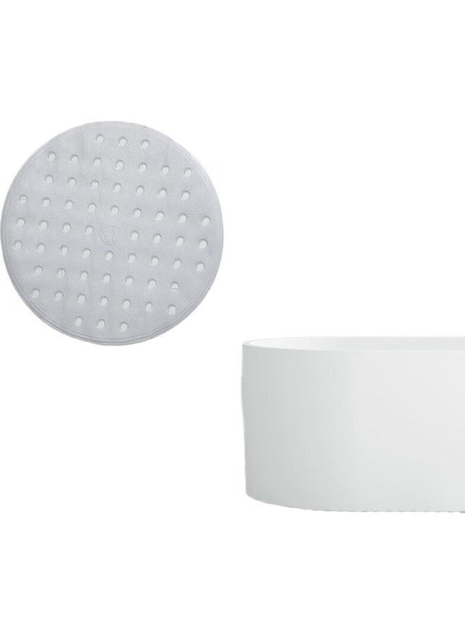 Ridder German Imported Tpe Bathroom Non-Slip Mat, Round Dotted Hollow Non-Slip Mat, Light Gray, 52Mm Diameter - Image 3