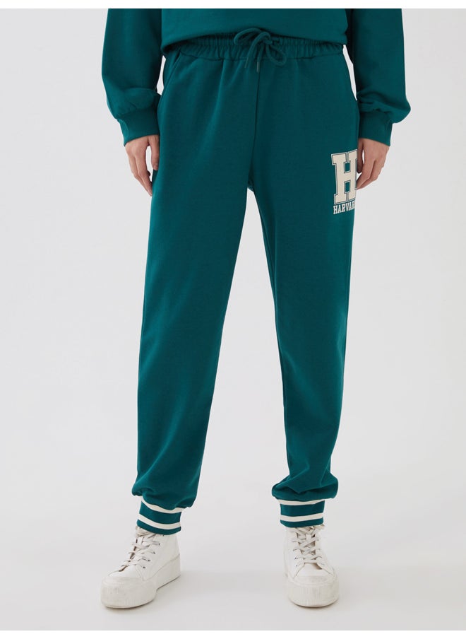 LC WAIKIKI - Women's Elastic Waist Harvard Printed Jogger Sweatpants - Image 1