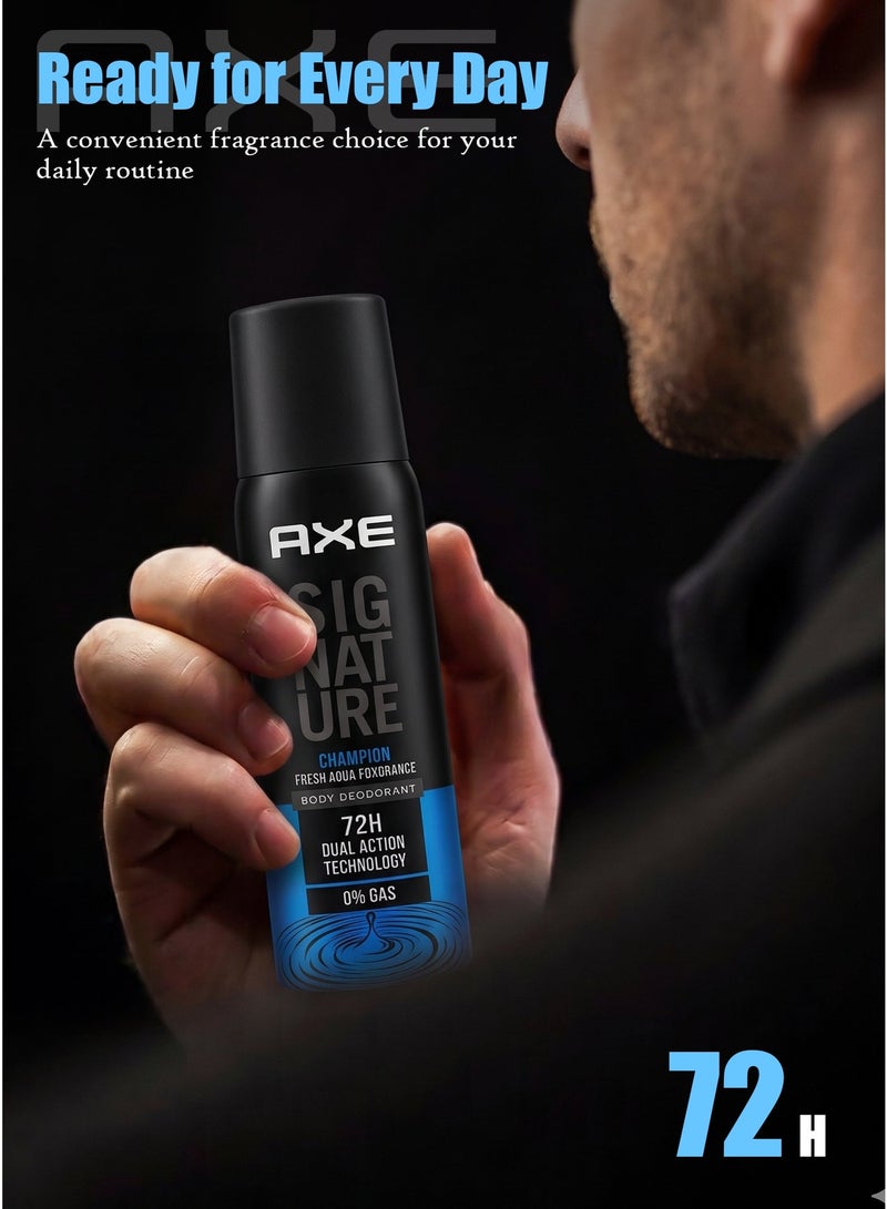 Axe Signature Champion Body Deodorant for Men, Fresh Citrus & Woody Fragrance, 122ml - Image 5