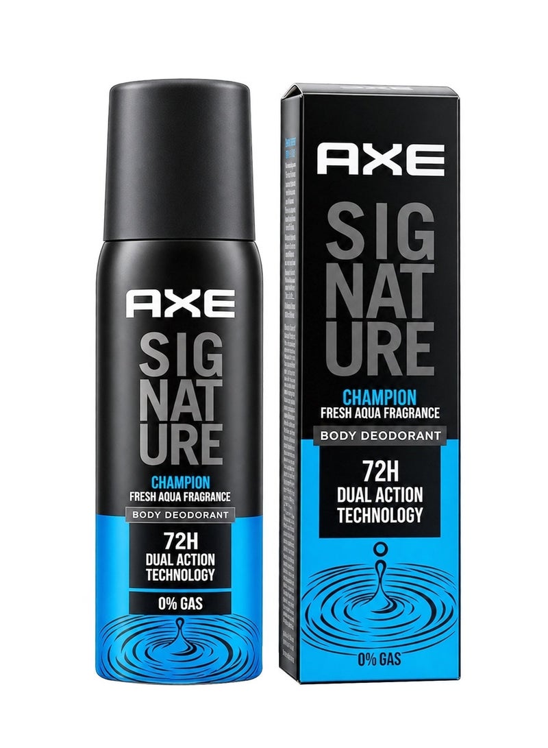Axe Signature Champion Body Deodorant for Men, Fresh Citrus & Woody Fragrance, 122ml - Image 1