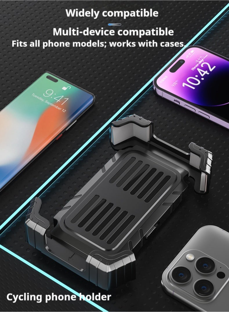 ويل آب حامل هاتف للدراجات مقاوم للماء، حامل مقود دراجة نارية، مشبك هاتف محمول للدراجات الجبلية، مشبك هاتف سكوتر قابل للتعديل بحرية - Image 3