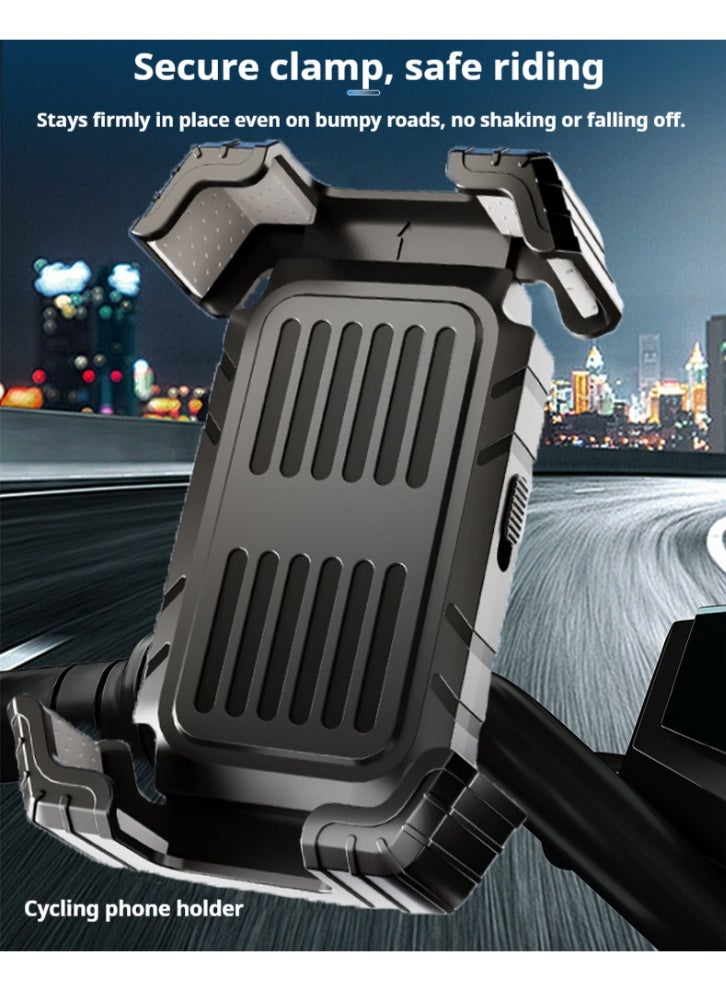 ويل آب حامل هاتف للدراجات مقاوم للماء، حامل مقود دراجة نارية، مشبك هاتف محمول للدراجات الجبلية، مشبك هاتف سكوتر قابل للتعديل بحرية - Image 4