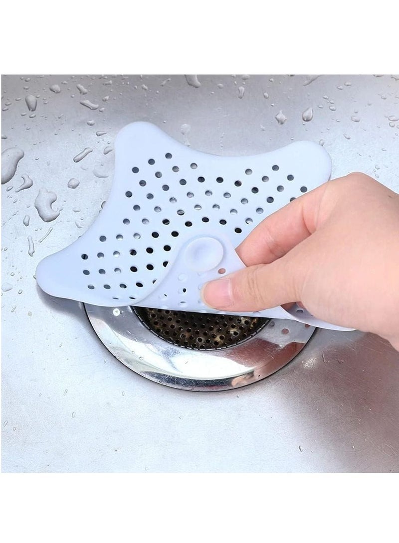 Rubik Drain Strainer 4 Pack Durable Silicone Hair Stopper Anti-Clogging Floor Drain Filter Trap, Kitchen Sink Strainer for Bathroom Shower Bathtub and Kitchen (Green) - Image 5