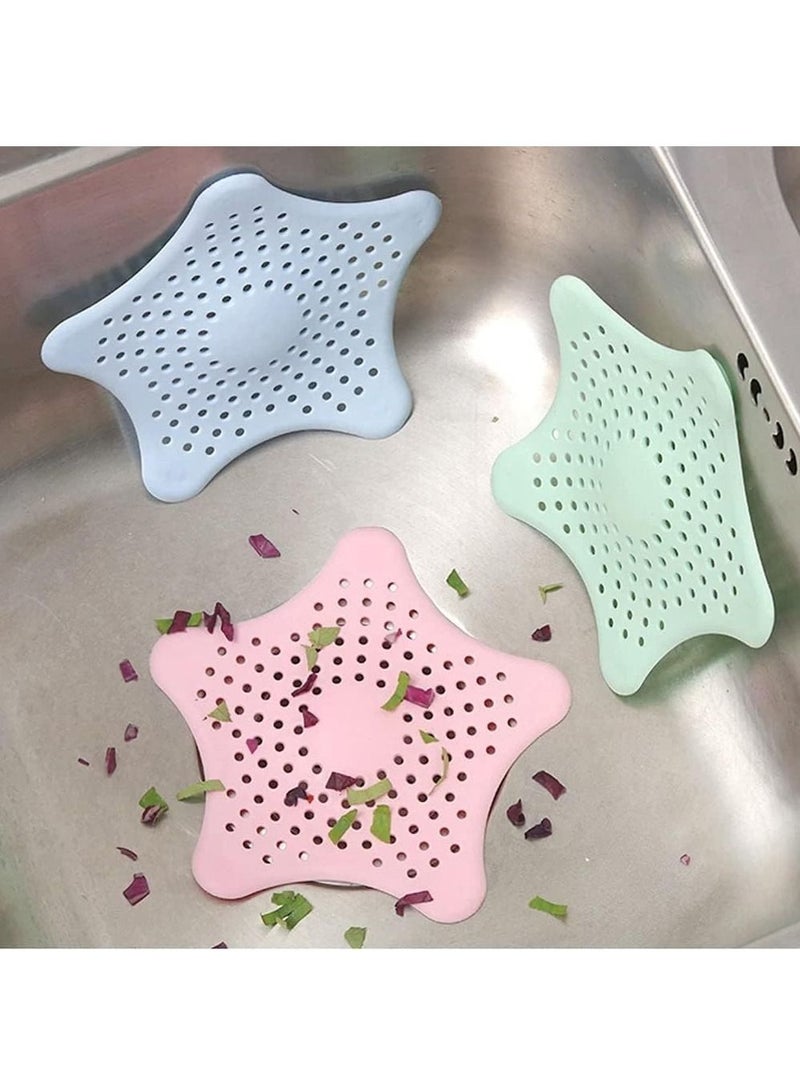 Rubik Drain Strainer 4 Pack Durable Silicone Hair Stopper Anti-Clogging Floor Drain Filter Trap, Kitchen Sink Strainer for Bathroom Shower Bathtub and Kitchen (Green) - Image 3