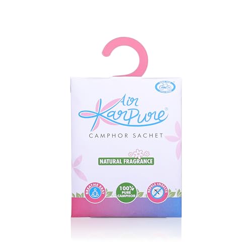 Cycle Pure Karpure Camphor Sachet - Pack of 3 | Air Freshener for Bathroom, Toilets, Wardrobes, Homes, & Offices | Thyme, Lavender, & Original Camphor Fragrance | Each Lasts up to 30 Days - Image 4