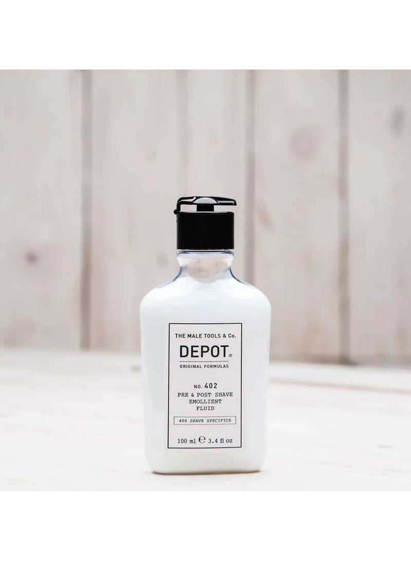 Depot No. 402 Pre and Post Shave Emollient Fluid Soothing and Refreshing 100ml - Image 3