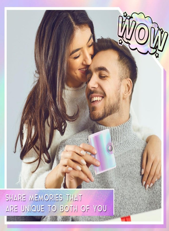 Bonuci 6 Pack 2 Inch Mini Small Photo Album Valentine Photo Storage with Keychain Pocket Album Keychain for Picture Valentine Gift Wedding(Laser Clear, Laser Blue, Laser Red, Laser Yellow) - Image 5